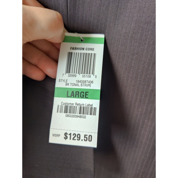 Alfani Men's Black Blazer Sports Coat Suit Jacket Size‎ Large NWT Pinstripe - Picture 5 of 6